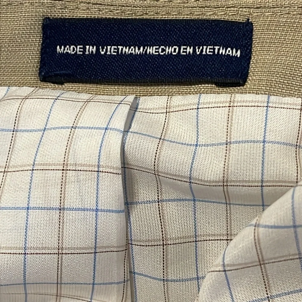 🌺STAFFORD TAN  𝐏𝐋𝐀𝐈𝐃 𝐋𝐈𝐍𝐈𝐍𝐆 BLAZER